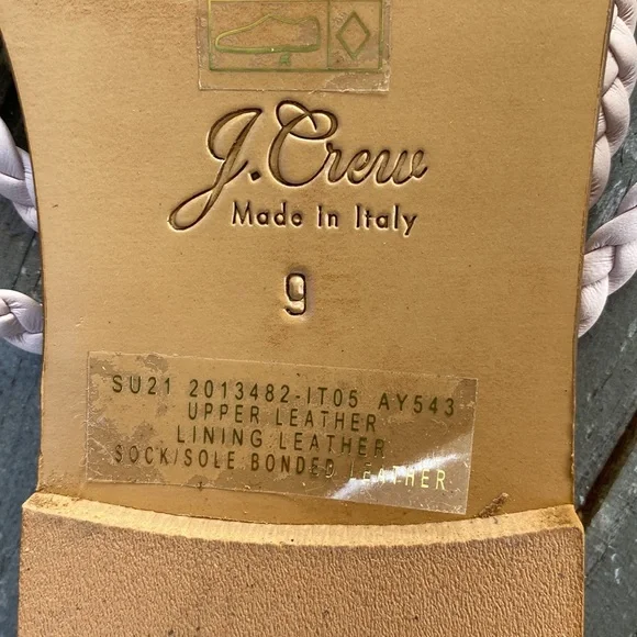 NWT J. CREW Capri Braided strap flip flops - Picture 3 of 3